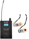 Galaxy AS-1206R AnySpot Wireless IEM Receiver with EB6 Ear Buds Front View